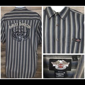 Harley Davidson Short Sleeve Shirt w Harley Logo L